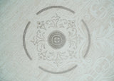 Traditional Brown and Ivory Antique Finish Art Silk Area Rug