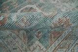 Traditional Brown And Teal Hand Woven Wool 8x10 Area rug