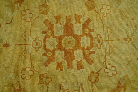 Traditional Design Antique beige and rust 8x10 Hand Knotted Wool Area Rug