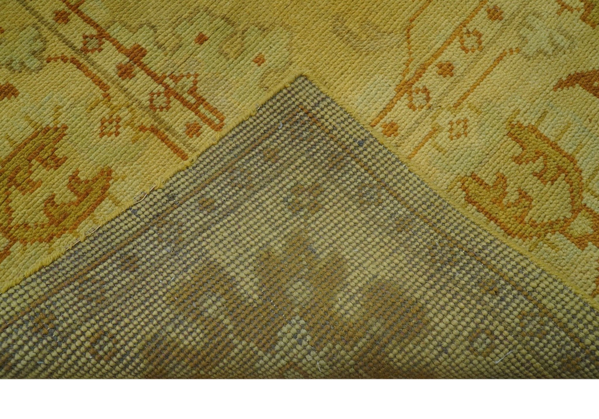 Traditional Design Antique beige and rust 8x10 Hand Knotted Wool Area Rug