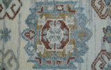Traditional Design Ivory Hand knotted 2x3 Wool Area Rug