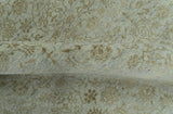 Traditional Design Ivory, Silver and Brown 7x9 Hand Knotted wool rug
