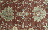 Traditional Design Red And Beige 8x10 Hand Knotted wool rug