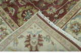 Traditional Design Red And Beige 8x10 Hand Knotted wool rug
