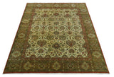 Traditional Fine Serapi Design Beige And Brown Hand Knotted 8x10 Wool Area Rug