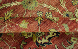 Traditional Fine Turkish design Rust And Beige 8x10 Hand Knotted Wool Area Rug