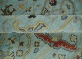 Traditional Floral Blue, Ivory and Beige Oriental Oushak Multi size wool Area Rug