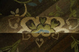 Traditional Floral Green, Beige, Brown and Teal Fine Hand knotted wool Area Rug