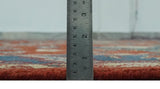 Traditional Floral Red, Blue, Beige and Green Hand Knotted Medallion Custom Made wool Area Rug