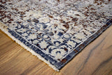 Traditional Gray And Brown Hand Knotted Wool 8x10 Area Rug