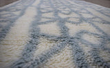 Traditional Hand Made Moroccan Design Wool Light Blue Moroccan Rug