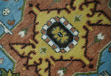 Traditional Heriz Blue, silver, Charcoal and Ivory Hand Knotted wool Area Rug