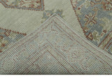 Traditional Heriz Design Beige And Blue Hand Knotted 3x5 Wool Area Rug