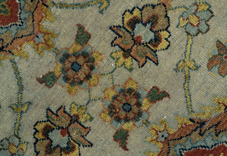 Traditional Heriz Design Beige And Brown 6x9 Hand Knotted Wool Area Rug