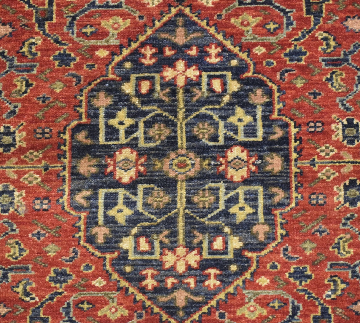 Traditional Heriz Rust and Brown Hand Knotted 2.6x8 Wool Area Rug