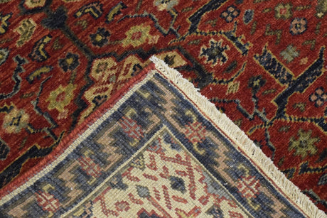 Traditional Heriz Rust and Brown Hand Knotted 2.6x8 Wool Area Rug