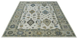 Traditional Ivory and Beige Hand Knotted Oriental Oushak Wool Area Rug