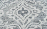 Traditional Ivory And Gray Hand Tufted Wool Area Rug