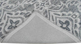 Traditional Ivory And Gray Hand Tufted Wool Area Rug