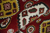 Traditional Kazak Red and Ivory Hand Knotted Wool 2x7 Area Rug