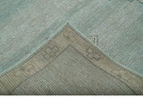 Traditional Medallion Design Blue and Beige Hand Knotted Wool Rug Custom Made