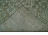 Traditional Oriental Design Brown, Blue And Beige Hand Knotted 6x8 Wool Area Rug