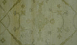 Traditional Oushak Design Beige And Brown 10x10 Hand Knotted Wool Area Rug