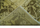 Traditional Oushak Design Beige And Brown 10x10 Hand Knotted Wool Area Rug