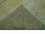 Traditional Oushak Design Beige And Gold 6x9 Hand Knotted Wool Area Rug