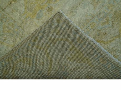 Traditional Oushak Design Beige And Gold 6x9 Hand Knotted Wool Area Rug