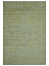 Traditional Oushak Design Beige And Gold 6x9 Hand Knotted Wool Area Rug