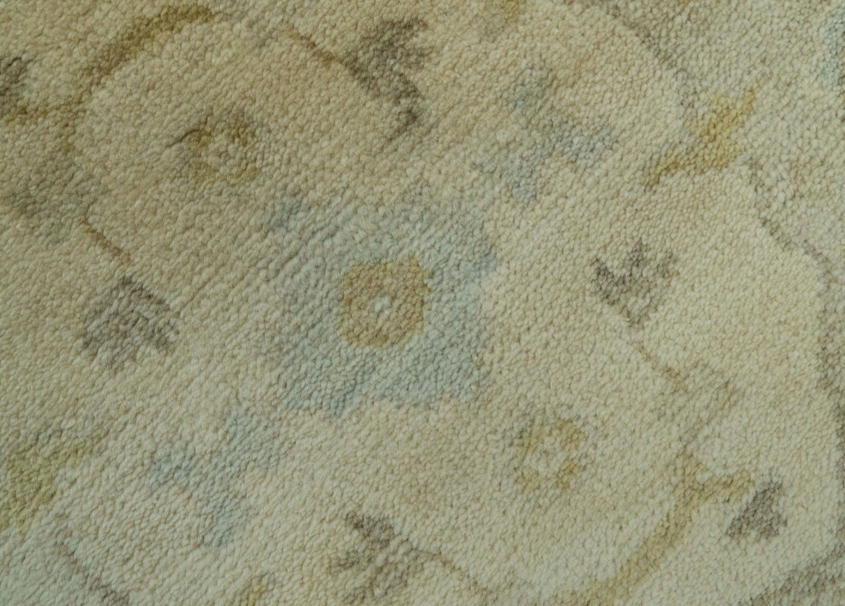 Traditional Oushak Design Beige And Gray 4x6 Hand Knotted Wool Area Rug