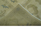 Traditional Oushak Design Beige And Gray Hand Knotted 9x12 Wool Area Rug