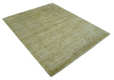 Traditional Oushak Design Beige And Silver Hand Knotted 8x10 Wool Area Rug