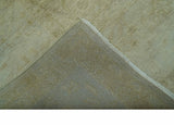 Traditional Oushak Design Beige And Silver Hand Knotted 8x10 Wool Area Rug
