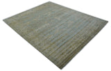 Traditional Oushak Design Blue And Beige 12x15 Hand Knotted Wool Rug