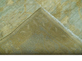 Traditional Oushak Design Blue And Beige Hand Knotted 10x10 Wool Area Rug
