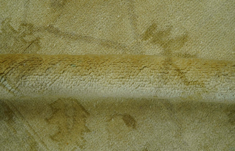 Traditional Oushak Design Brown And Beige Hand Knotted 4x6 Wool Area Rug