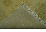 Traditional Oushak Design Brown And Beige Hand Knotted 4x6 Wool Area Rug