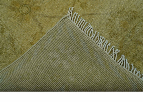 Traditional Oushak Design Brown And Beige Hand Knotted 4x6 Wool Area Rug