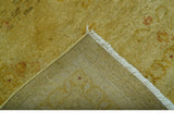 Traditional Oushak Design Olive And Rust Hand Knotted 9x12 Wool Area Rug