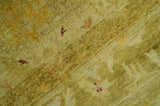 Traditional Oushak Design Olive And Rust Hand Knotted 9x12 Wool Area Rug