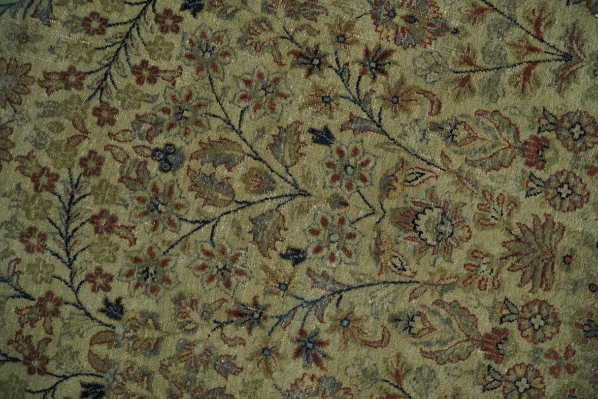 Traditional Persian Camel And Brown Hand Knotted Wool Area Rug