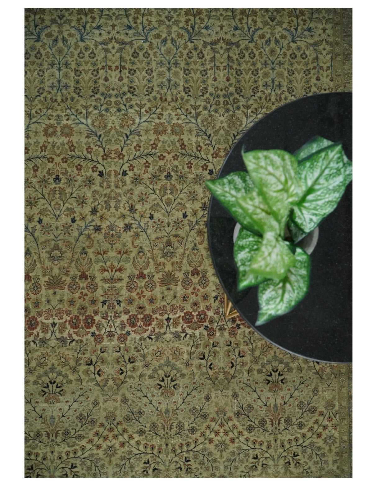 Traditional Persian Camel And Brown Hand Knotted Wool Area Rug