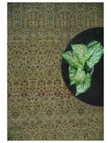 Traditional Persian Camel And Brown Hand Knotted Wool Area Rug