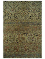 Traditional Persian Camel And Brown Hand Knotted Wool Area Rug