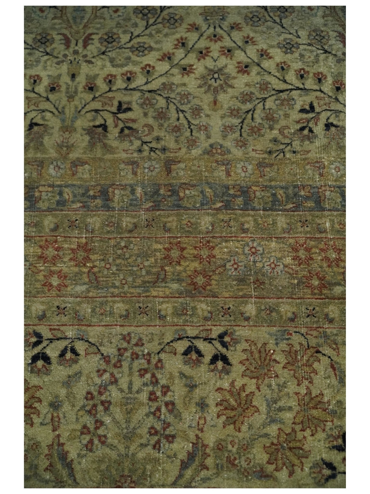 Traditional Persian Camel And Brown Hand Knotted Wool Area Rug