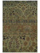 Traditional Persian Camel And Brown Hand Knotted Wool Area Rug