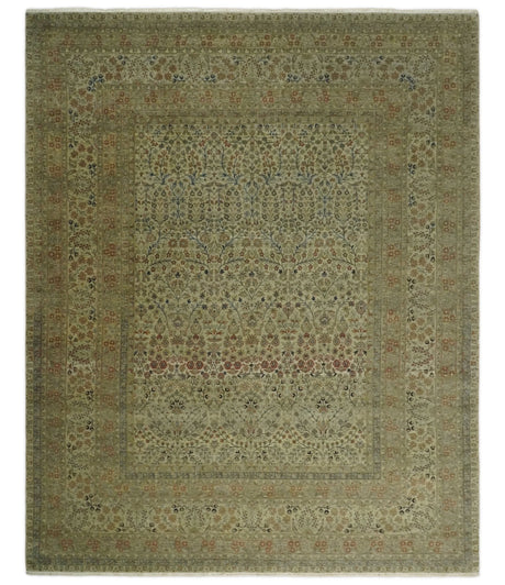 Traditional Persian Camel And Brown Hand Knotted Wool Area Rug