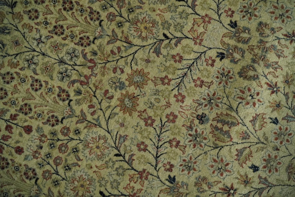 Traditional Persian Camel And Brown Hand Knotted Wool Area Rug